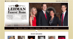 Desktop Screenshot of lehmanfuneralhomes.com